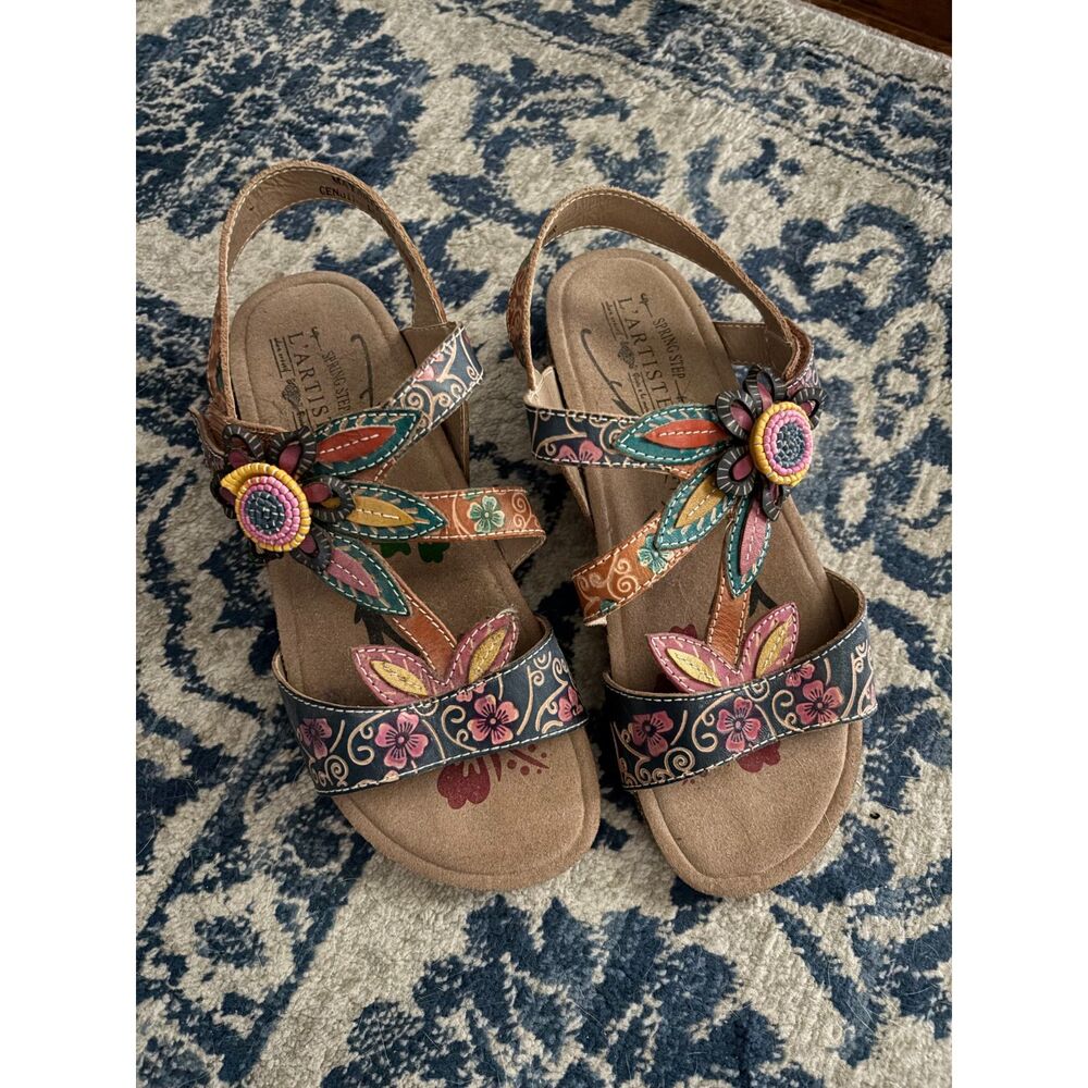 Spring Step L'Artiste Mayarta Sandal Multi Colored Size 38/US 7
